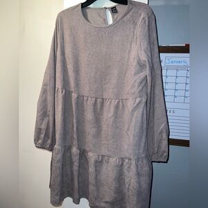 gray long sleeve dress XL NWOT